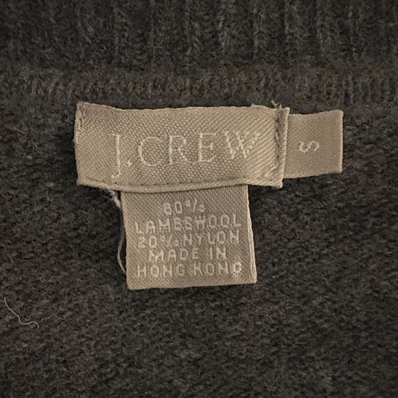 JCrew Lambswool Gray Women's Cardigan - Picture 2 of 4